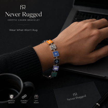 Never Rugged™ x Crypto Charm Bracelet